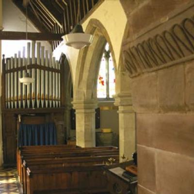 Looking west along the nave. Church Looking West