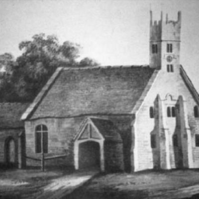Rare Watercolour Church Rare Watercolour