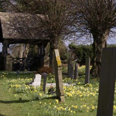 Spring day in the churchyard Church Spring